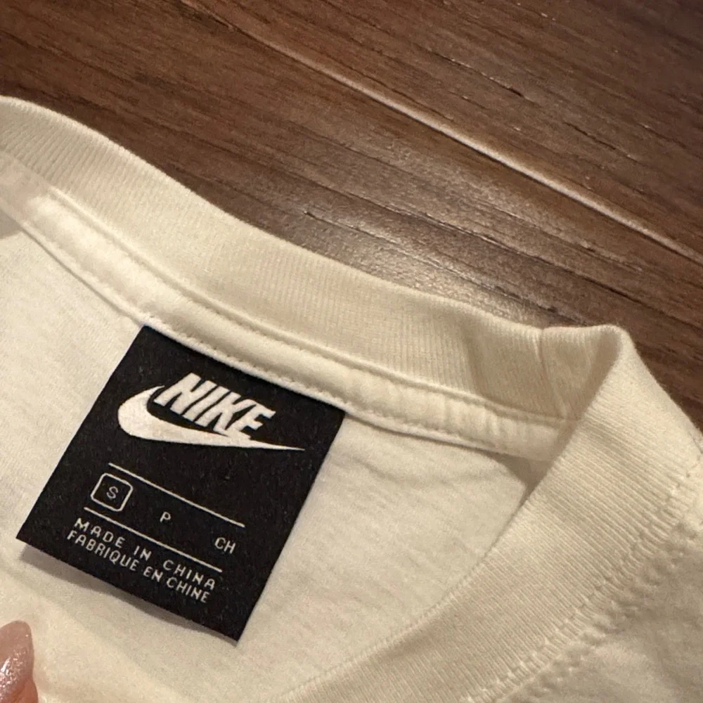 Nike White Graphic Long Sleeve Tee